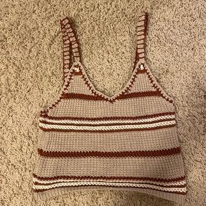 American Eagle Crochet cropped tank